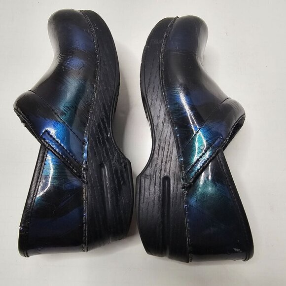 Dansko Professional Metallic Blue Clog Slip On Nurse Shoes size 7 - Picture 11 of 14